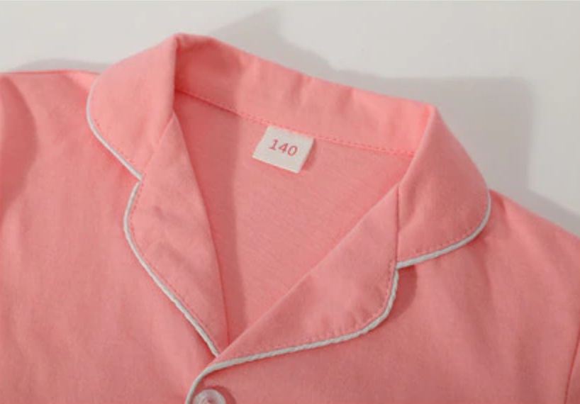 Girls Pink Long Sleeve Button Pyjamas (3yrs-11yrs)