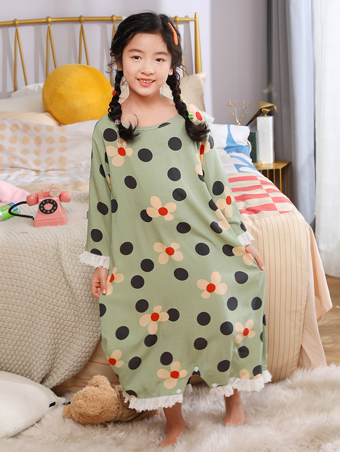 Girls Green Spotted Romper 