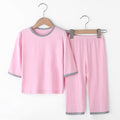 Girls Pink Cotton Pyjamas Long Sleeve Kids Sleepwear