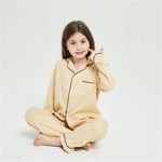 Girls Cream Long Sleeve Button Pyjamas (3yrs-11yrs)