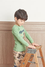 Boys Dinosaur Green & Beige Pyjama Set (18mths-9yrs)