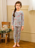 Girls Sapphire Green Roses Pyjamas Set 2yrs - 9yrs