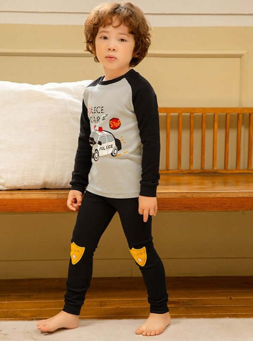 Boys Police Car Pyjamas Set 2yrs - 9yrs