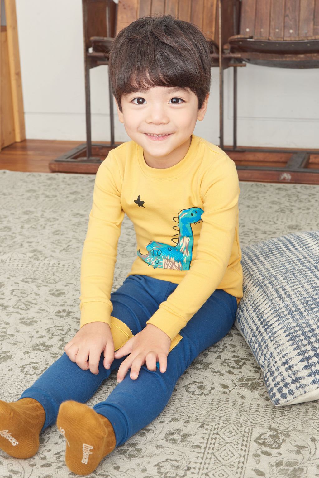 Boys Yellow & Blue Pyjamas Set (18mths-2yrs)