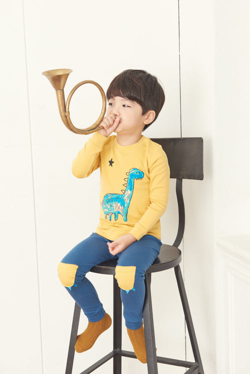 Boys Yellow & Blue Pyjamas Set (18mths-2yrs)