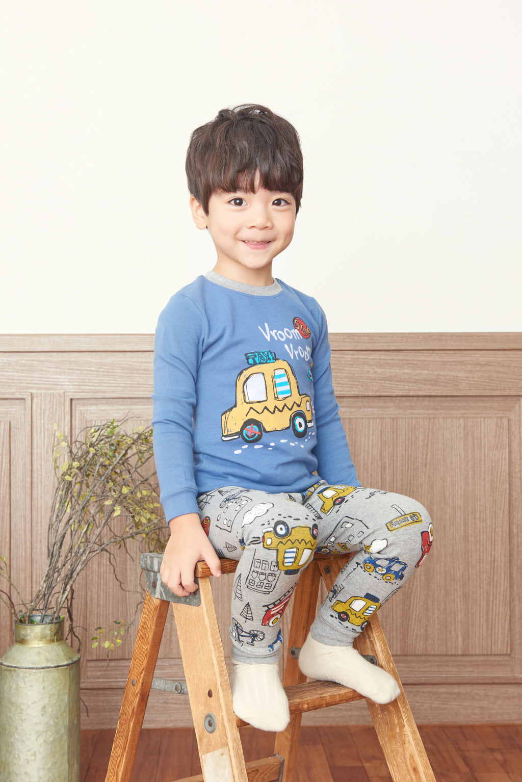 Baby Boys Blue & Grey Kids Pyjama Set (12mths-18mths)