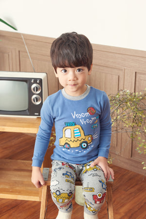 Baby Boys Blue & Grey Kids Pyjama Set (12mths-18mths)