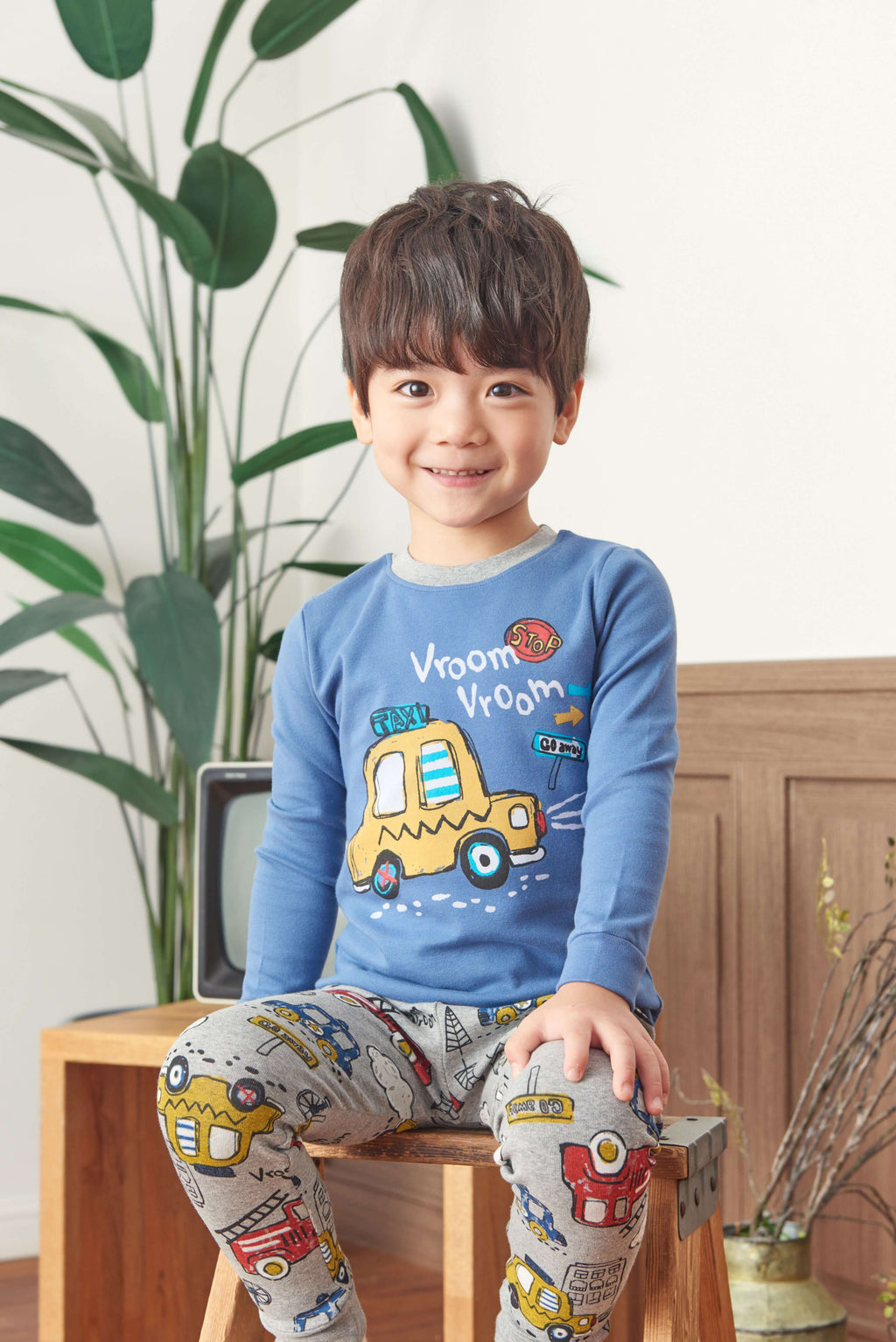 Baby Boys Blue & Grey Kids Pyjama Set (12mths-18mths)