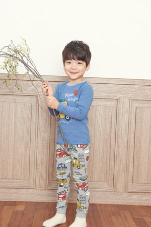 Baby Boys Blue & Grey Kids Pyjama Set (12mths-18mths)