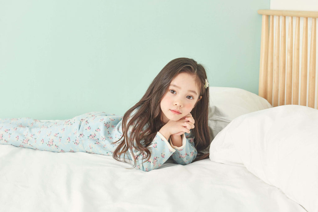 Girls Baby Blue Flower Girl Pyjama Set (18mths-5yrs)