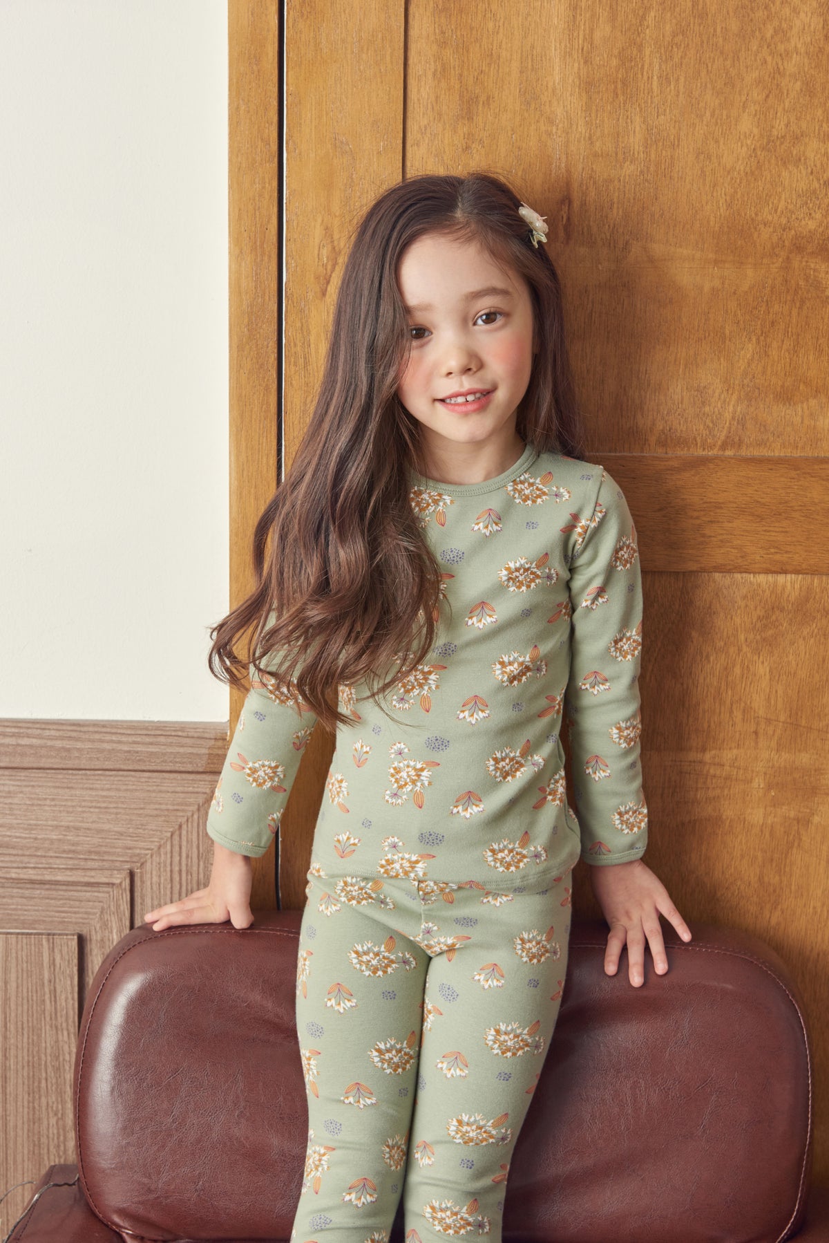 Girls Light Pistachio Long Sleeved Pyjama Set (18mths-7yrs)
