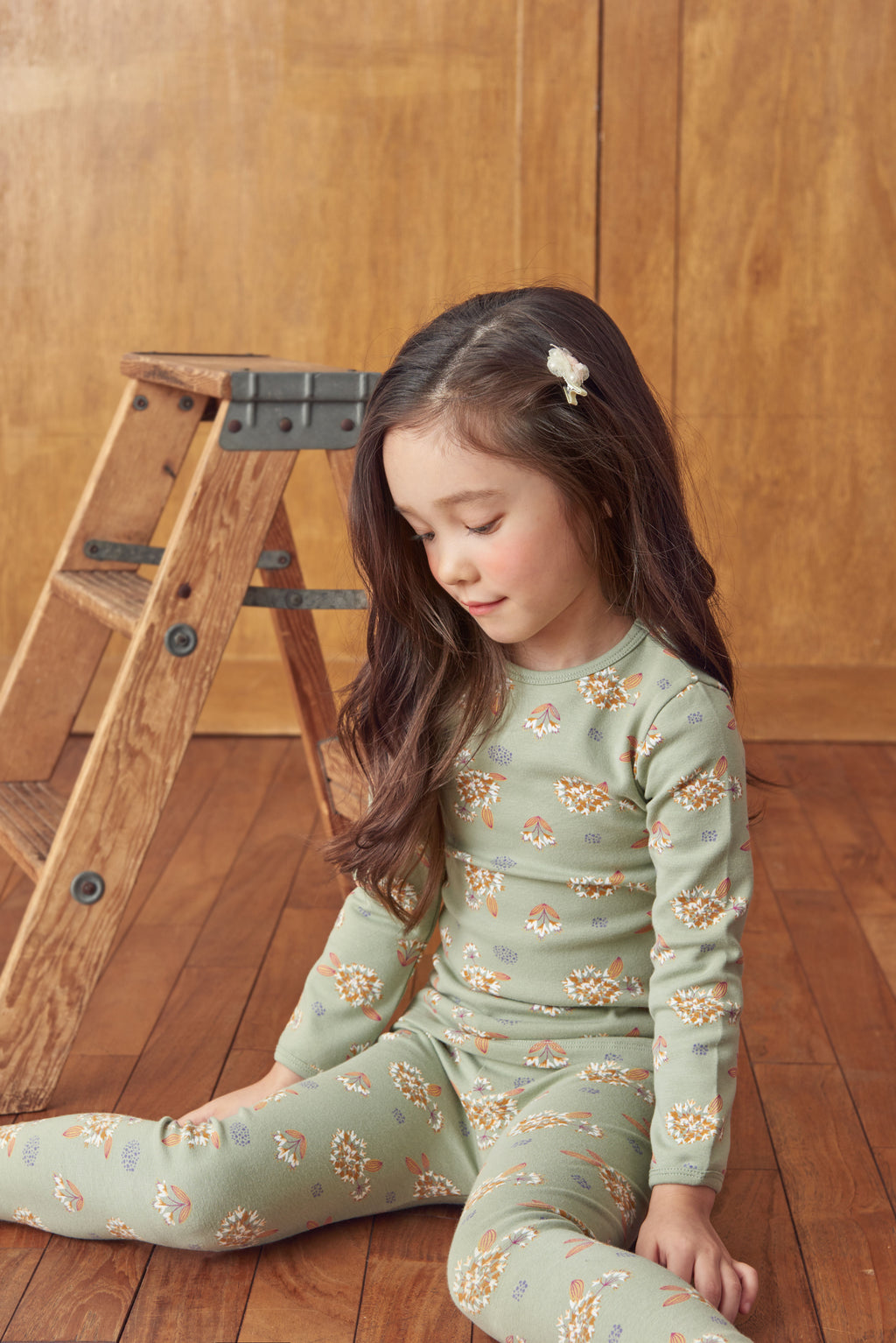 Girls Light Pistachio Long Sleeved Pyjama Set (18mths-7yrs)