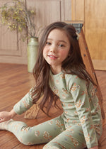 Girls Light Pistachio Long Sleeved Pyjama Set (18mths-7yrs)