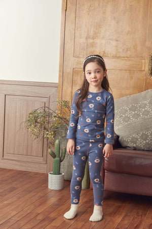 Girls Blue Sunflower Pyjamas Set (18mths-5yrs)