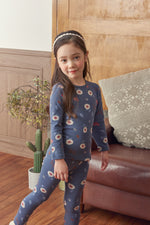 Girls Blue Sunflower Pyjamas Set (18mths-5yrs)
