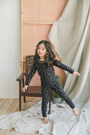 Girls Vintage Black Pyjamas Set (18m-7yrs)