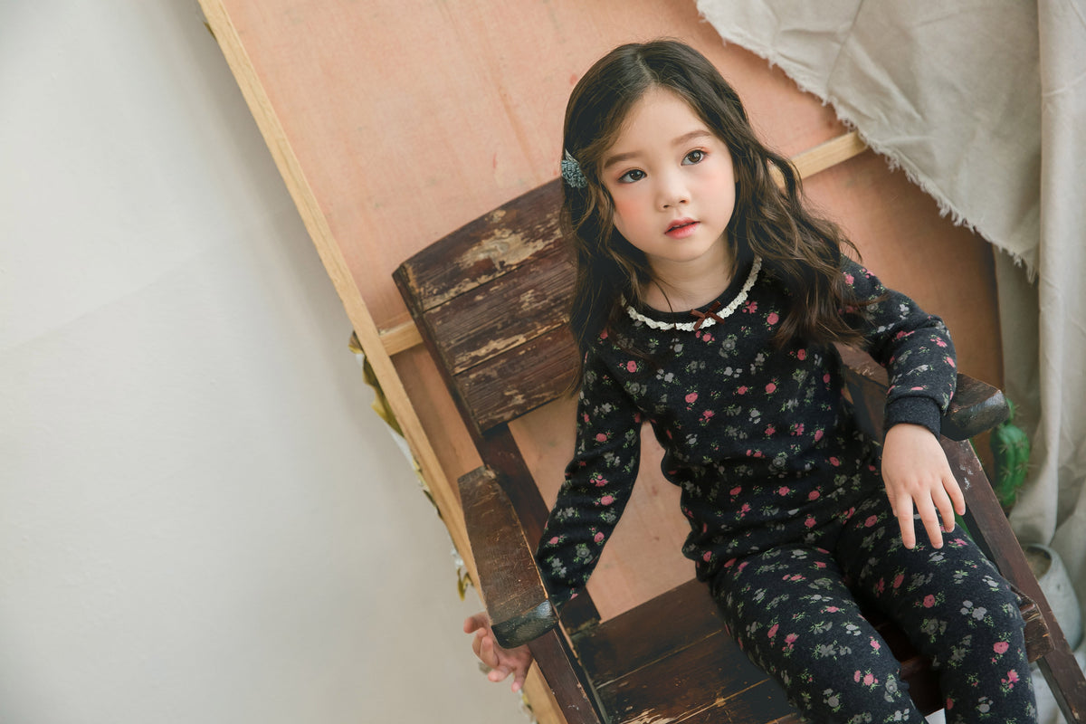Girls Vintage Black Pyjamas Set (18m-7yrs)
