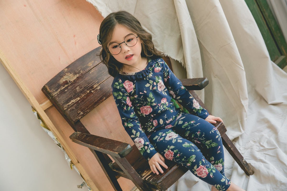 Girls Royal Blue Long Sleeved Pyjama Set (18mths-4yrs)