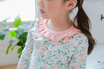 Girls Pink and White Flower Long Sleeved Pyjamas Set (18mths-9yrs)